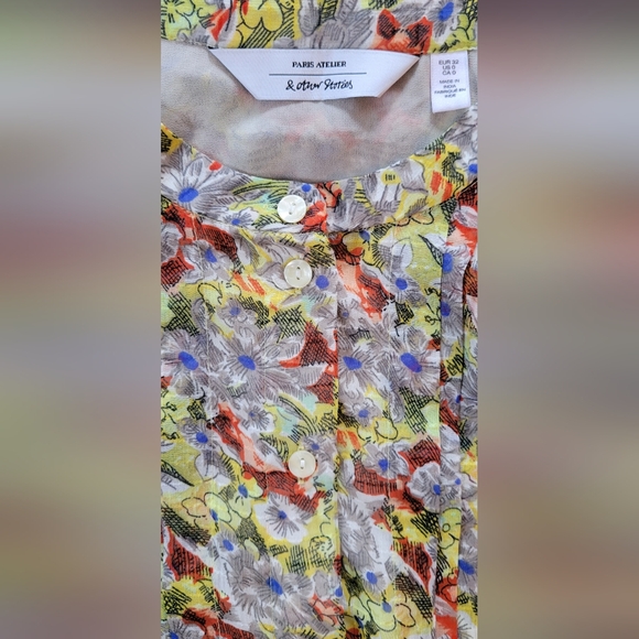 & Other Stories Floral Ruffled Minidress, Cottagecore, Boho, Romantic, Women's 0 - Picture 6 of 12